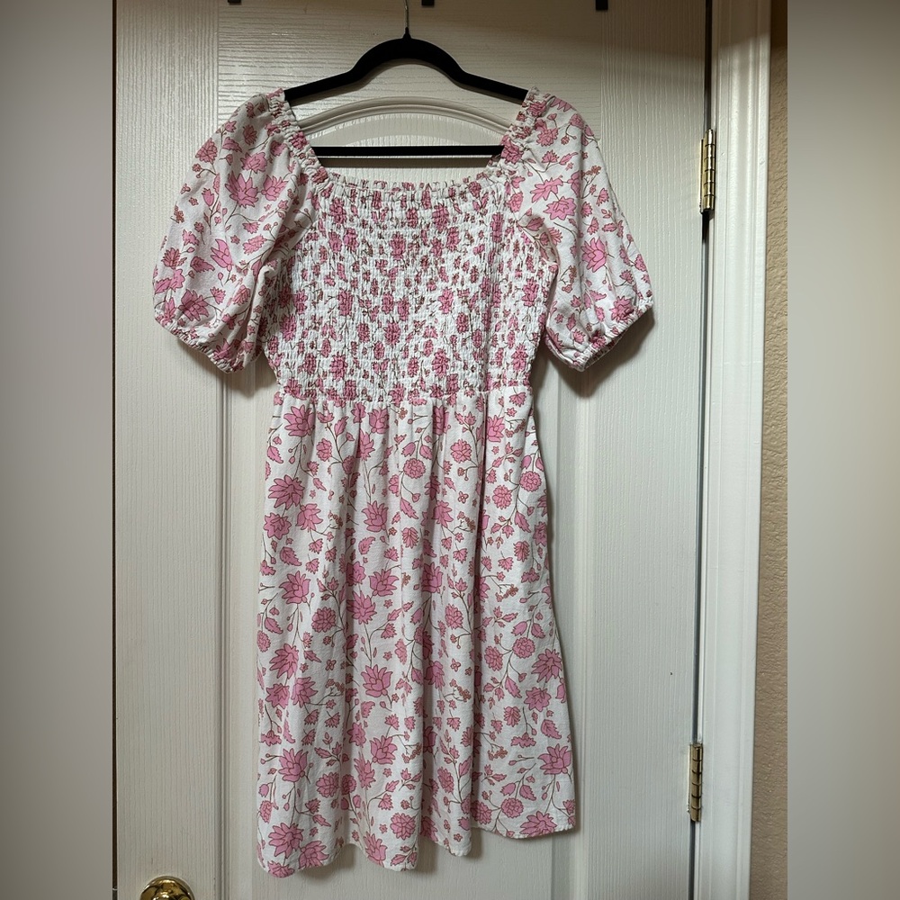 Universal Thread Puff Elbow Sleeve Smocked Dress